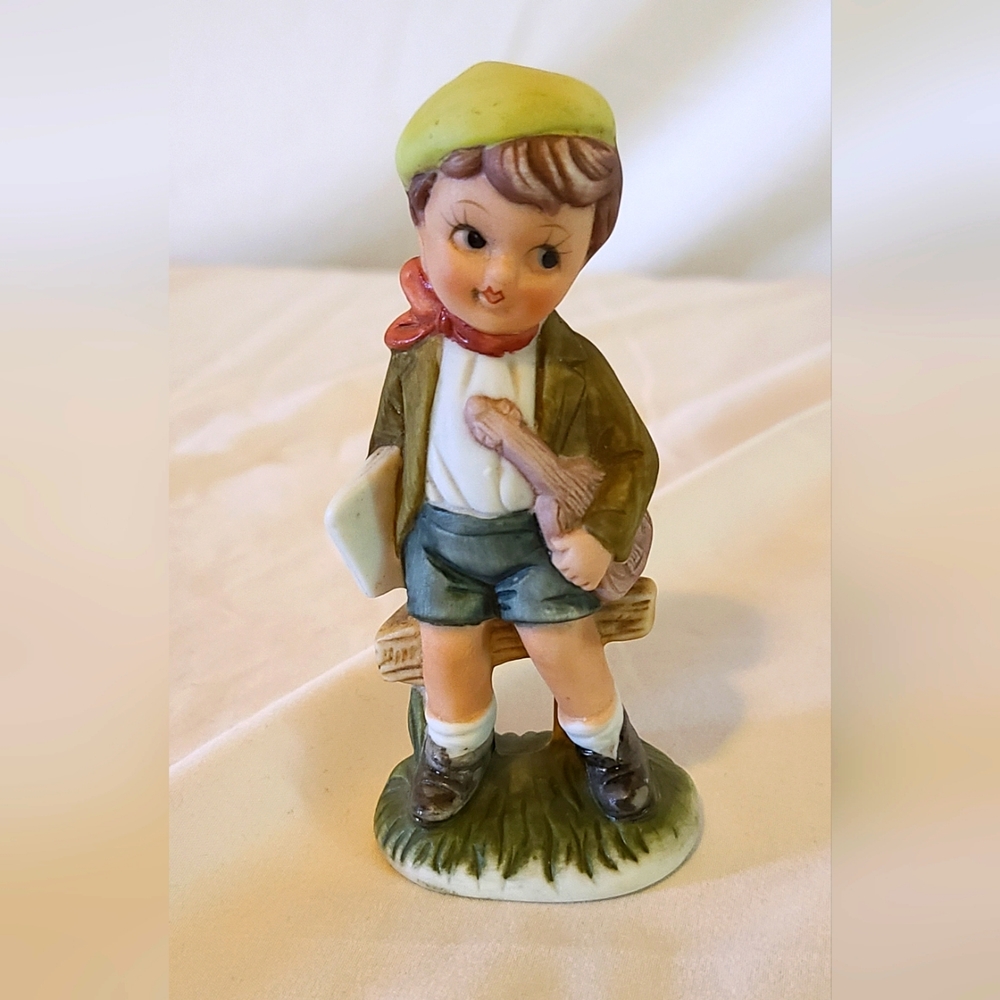 1970's Porcelain Boy With Violin